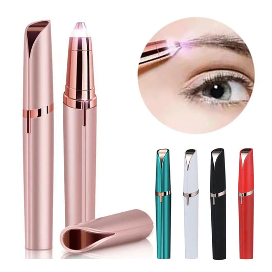 Tondeuse à sourcils électrique pour femmes Crayon à sourcils épilateur pour le visage Rasoir à sourcils automatique pour femmes Couteau de poche